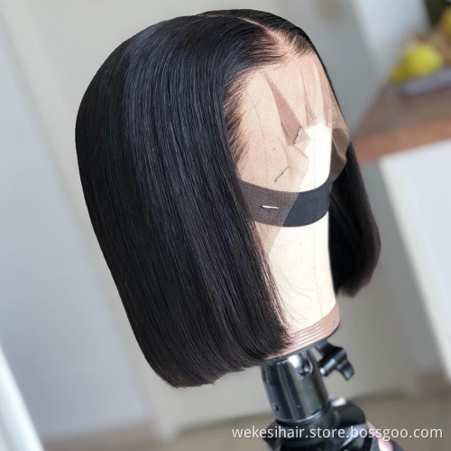 100% Virgin Human Brazilian Hair Short 4x4 Closure BOB Wig for Black Women Cheap Curly Bob Wigs Human Hair Lace Front
